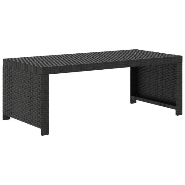  5-tlg. Garten-Lounge-Set mit Auflagen Poly Rattan Schwarz