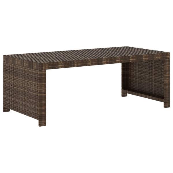  5-tlg. Garten-Lounge-Set mit Auflagen Poly Rattan Braun