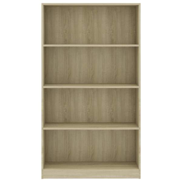  Bücherregal 4 Fächer Sonoma-Eiche 80x24x142 cm Holzwerkstoff