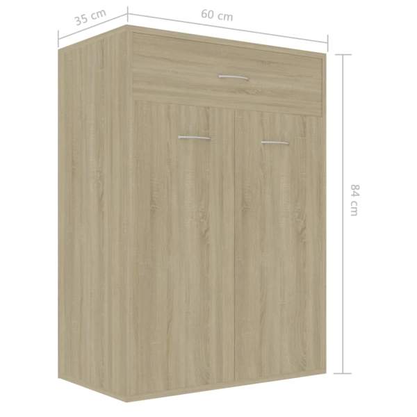  Schuhschrank Sonoma-Eiche 60x35x84 cm Holzwerkstoff