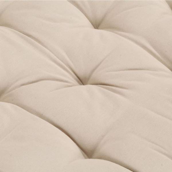  Palettenkissen Baumwolle 120×40×7 cm Beige
