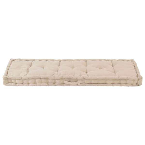  Palettenkissen Baumwolle 120×40×7 cm Beige