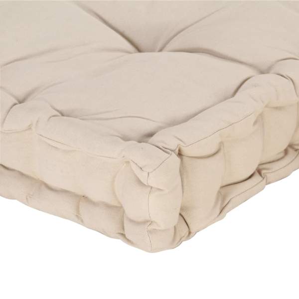  Palettenkissen Baumwolle 120×40×7 cm Beige