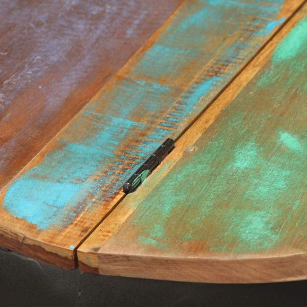  Couchtisch 53×43 cm Recyceltes Massivholz