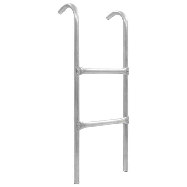  2-stufige Trampolinleiter Stahl Silbern 72 cm