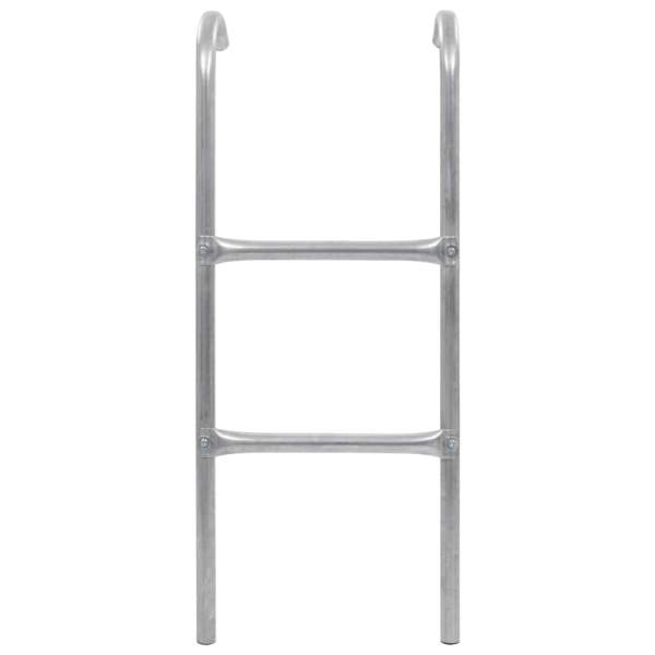  2-stufige Trampolinleiter Stahl Silbern 72 cm