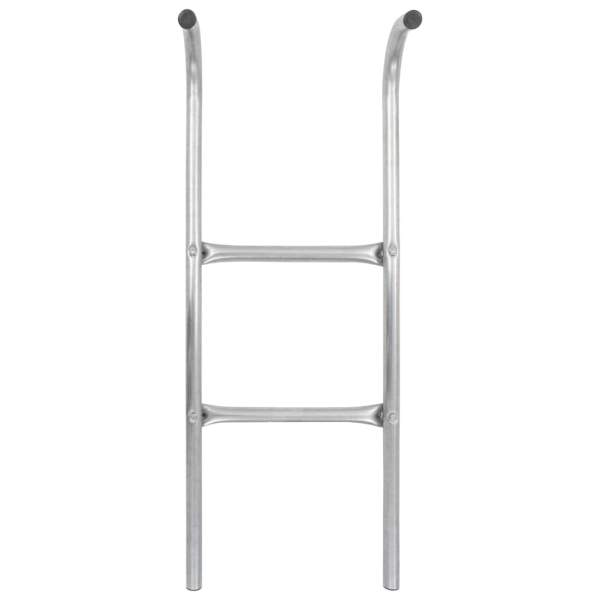  2-stufige Trampolinleiter Stahl Silbern 72 cm