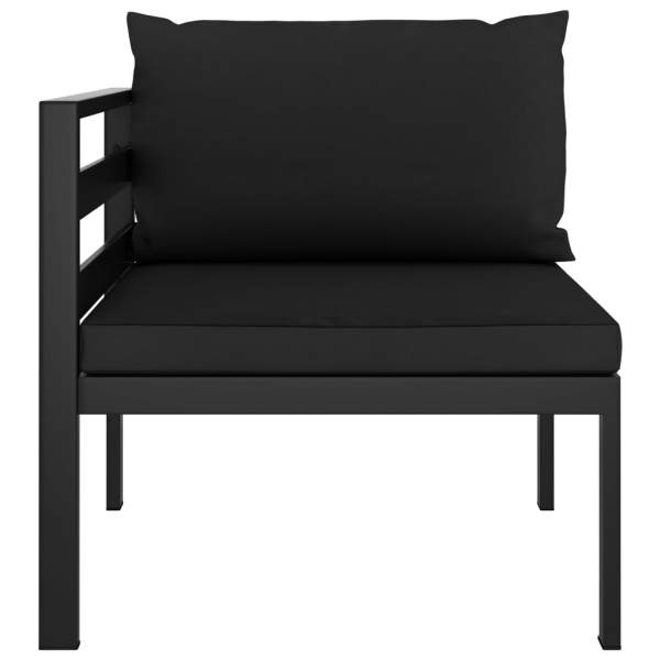  Modular-Sofa-Eckteil 1 Stk. mit Kissen Aluminium Anthrazit
