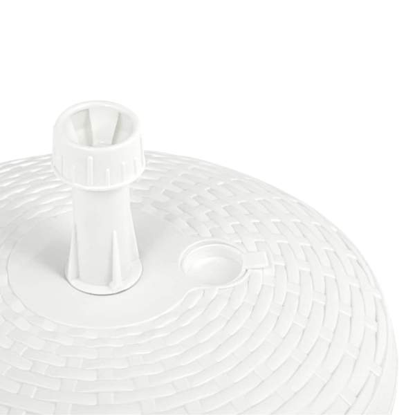 Sonnenschirmständer Sand/Wasser 20 L Weiß Kunststoff Rattan