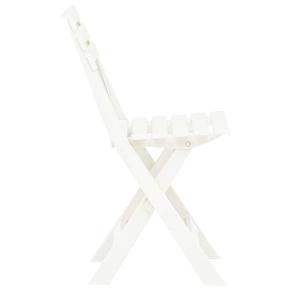  Klappbare Gartenstühle 2 Stk. Kunststoff Weiß