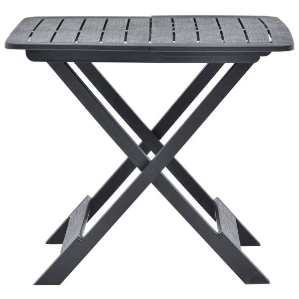  Gartentisch Klappbar Anthrazit 79x72x70 cm Kunststoff