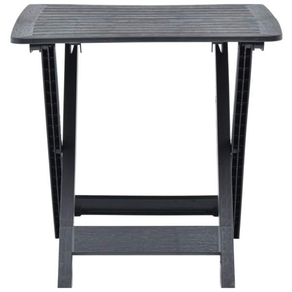  Gartentisch Klappbar Anthrazit 79x72x70 cm Kunststoff