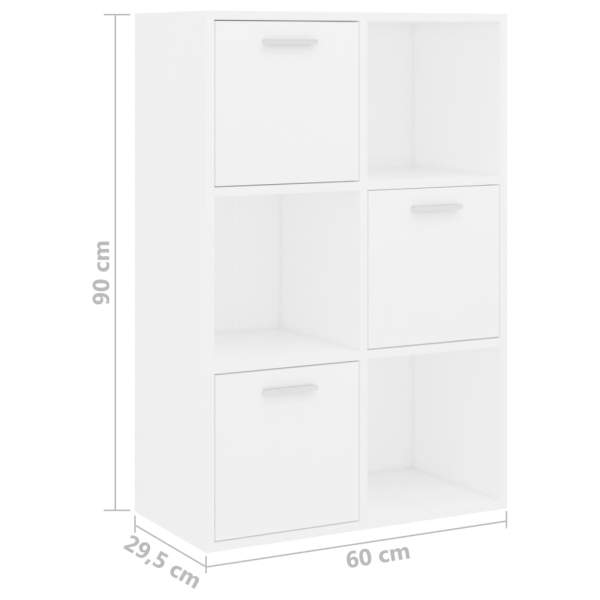  Lagerschrank Weiß 60x29,5x90 cm Holzwerkstoff