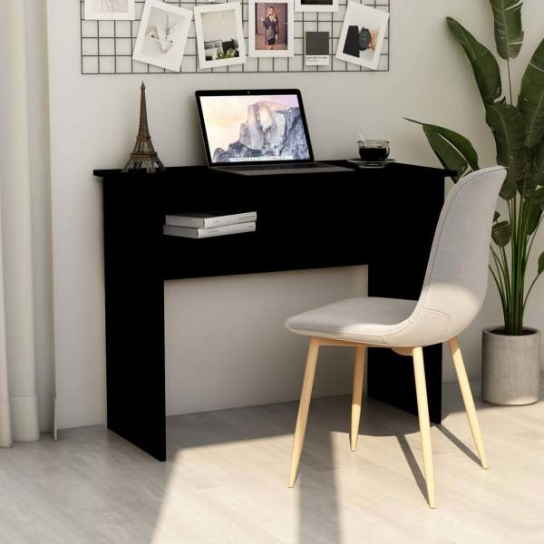  Schreibtisch Schwarz 90x50x74 cm Holzwerkstoff