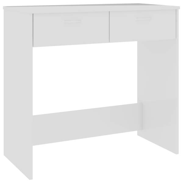  Schreibtisch Hochglanz-Weiß 80x40x75 cm Holzwerkstoff