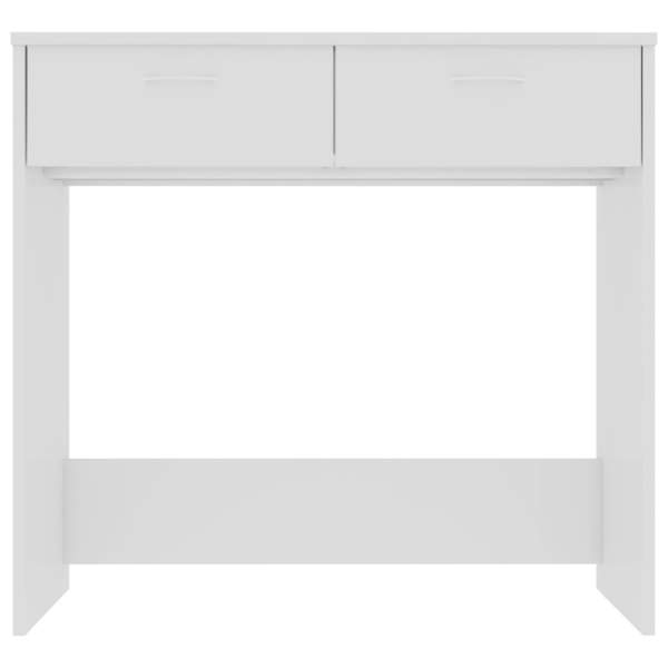  Schreibtisch Hochglanz-Weiß 80x40x75 cm Holzwerkstoff
