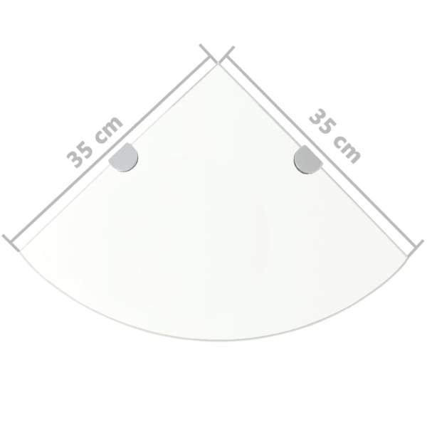  Eckregale 2 Stk. mit verchromten Halterungen Glas Transparent