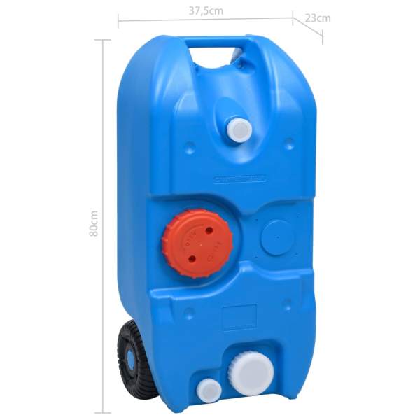  Camping-Wassertank mit Rollen 40 L Blau