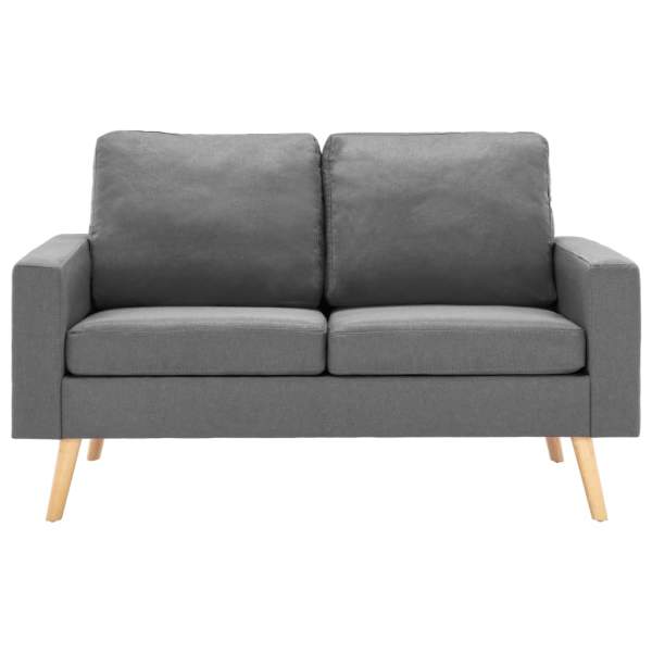  2-Sitzer-Sofa Hellgrau Stoff