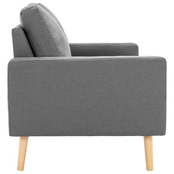  2-Sitzer-Sofa Hellgrau Stoff