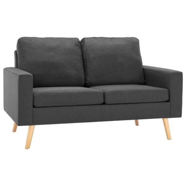  2-Sitzer-Sofa Dunkelgrau Stoff