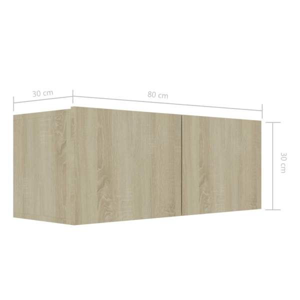  TV-Schrank Sonoma-Eiche 80x30x30 cm Holzwerkstoff