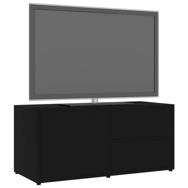  TV-Schrank Schwarz 80x34x36 cm Holzwerkstoff