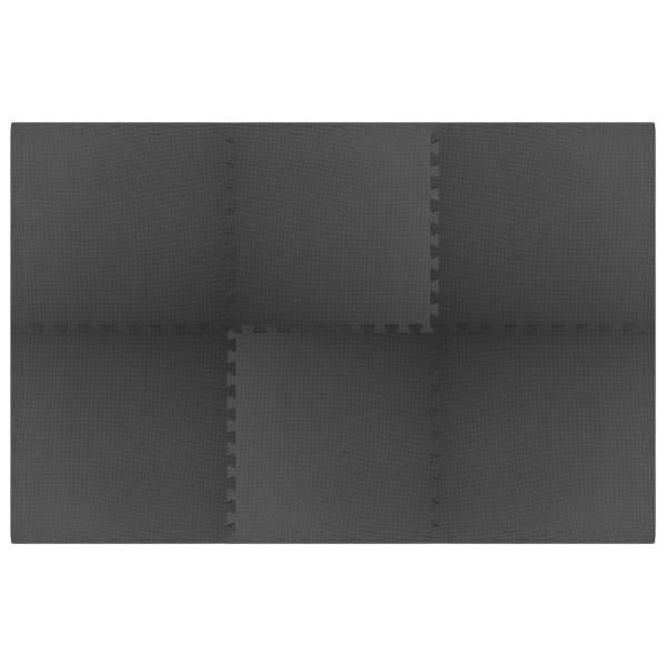  Bodenmatten 6 Stk. 2,16 m² EVA-Schaumstoff Schwarz