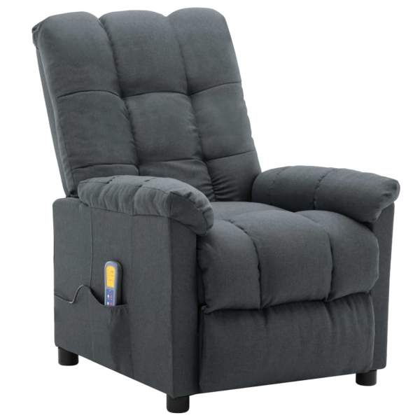  Push Back Massagesessel Hellgrau Stoff