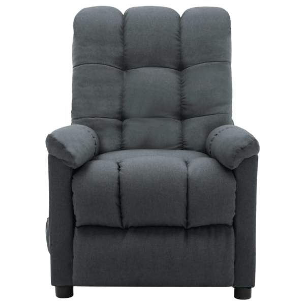 Push Back Massagesessel Hellgrau Stoff