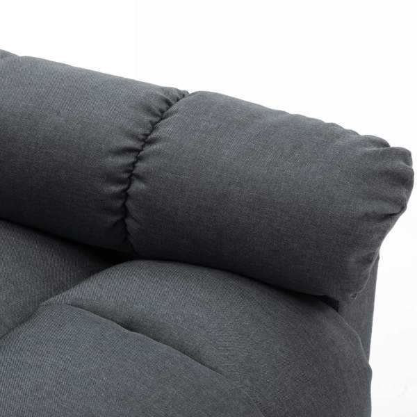  Push Back Massagesessel Hellgrau Stoff