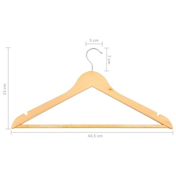  50 Stk. Kleiderbügel-Set Rutschfest Hartholz   