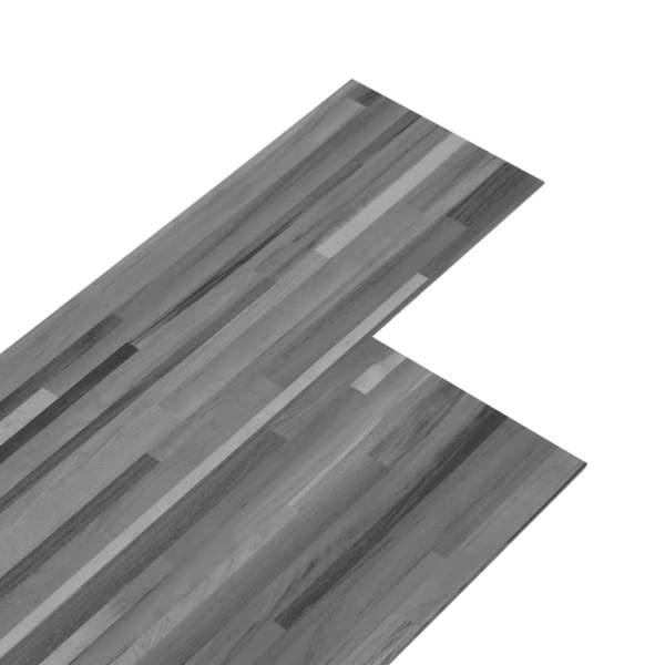  PVC-Fliesen 4,46 m² 3 mm Selbstklebend Gestreift Grau
