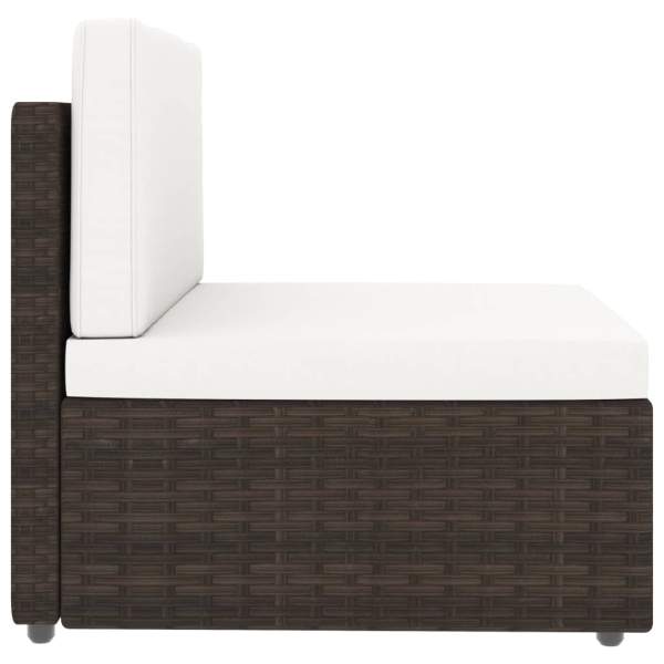  8-tlg. Garten-Lounge-Set Poly Rattan Braun