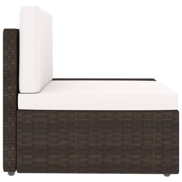  8-tlg. Garten-Lounge-Set Poly Rattan Braun
