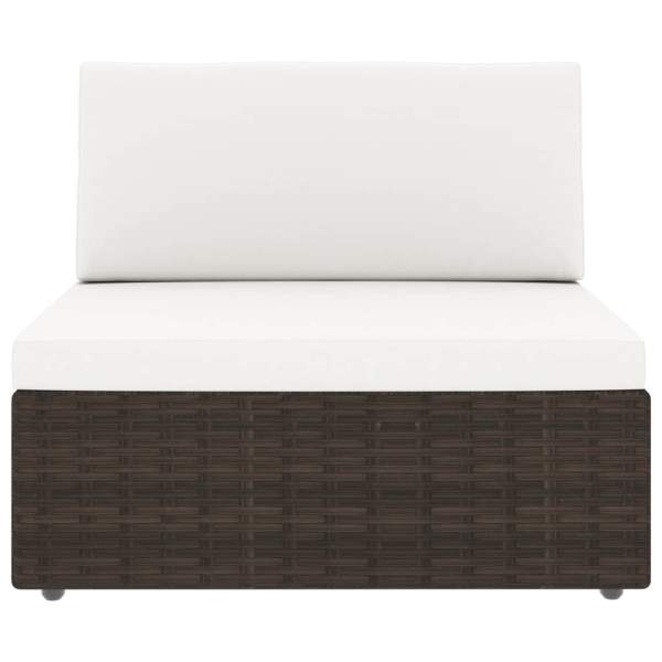  10-tlg. Garten-Lounge-Set Poly Rattan Braun