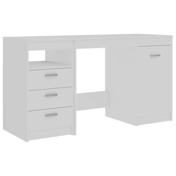 Schreibtisch Weiß 140x50x76 cm Holzwerkstoff