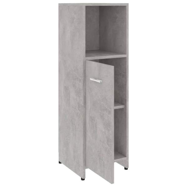  Badezimmerschrank Betongrau 30x30x95 cm Holzwerkstoff