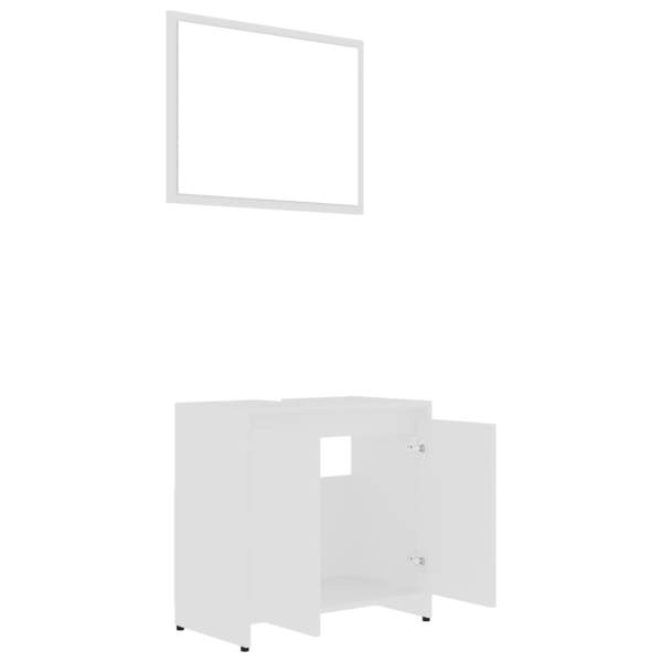  Badmöbel-Set Weiß Holzwerkstoff