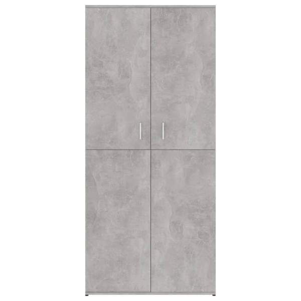  Schuhschrank Betongrau 80x39x178 cm Holzwerkstoff