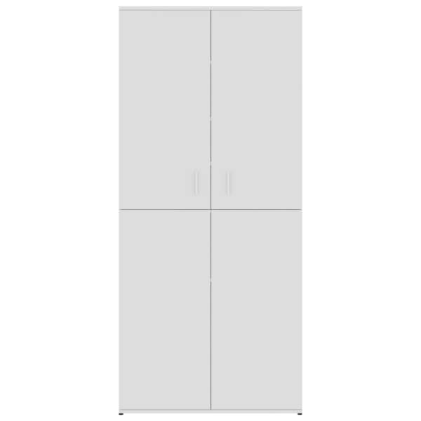  Schuhschrank Hochglanz-Weiß 80x39x178 cm Holzwerkstoff