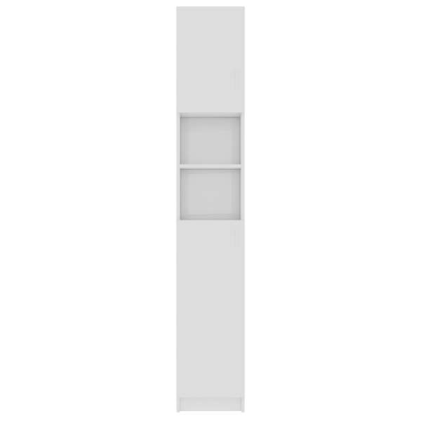  Badezimmerschrank Hochglanz-Weiß 32x25,5x190 cm Holzwerkstoff