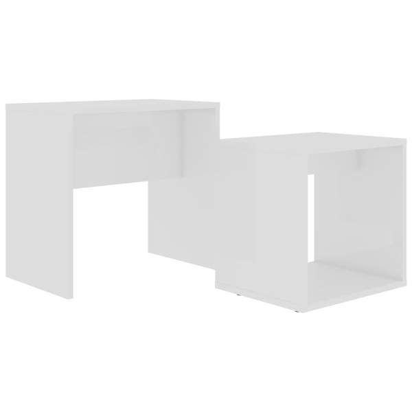  Couchtisch-Set Weiß 48x30x45 cm Holzwerkstoff