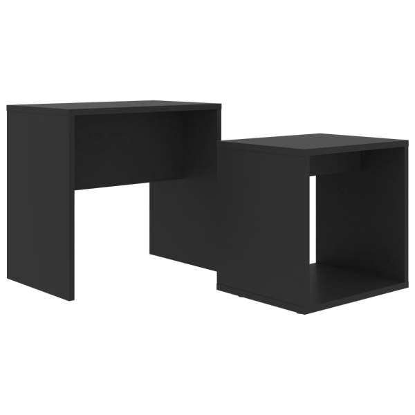  Couchtisch-Set Schwarz 48x30x45 cm Holzwerkstoff