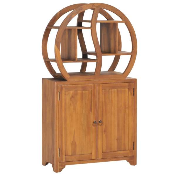  Schrank mit Yin-Yang-Regal 70x30x130 cm Teak Massivholz 