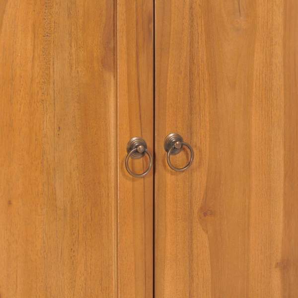  Schrank mit Yin-Yang-Regal 70x30x130 cm Teak Massivholz 