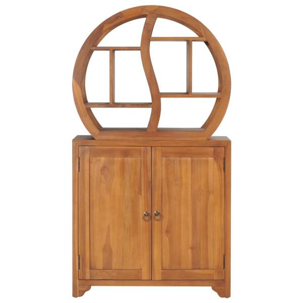  Schrank mit Yin-Yang-Regal 70x30x130 cm Teak Massivholz 