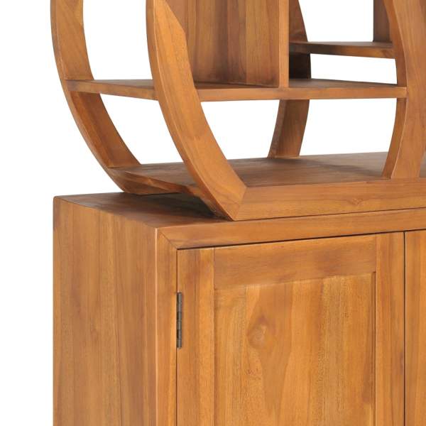  Schrank mit Yin-Yang-Regal 70x30x130 cm Teak Massivholz 