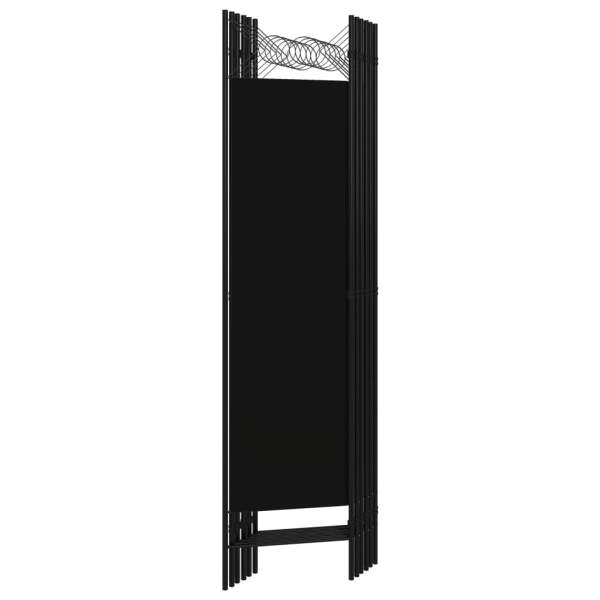 6-tlg. Raumteiler Schwarz 240 x 180 cm