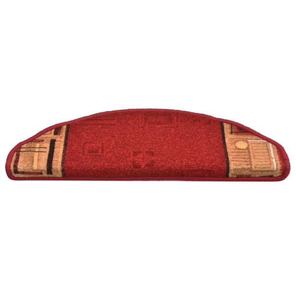  Treppenmatten Selbstklebend 15 Stk. Rot 65x21x4 cm  